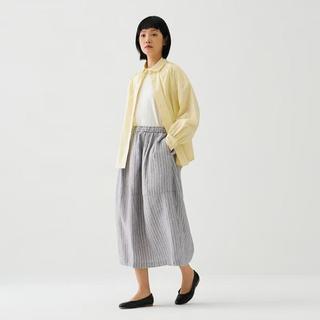 MUJI無印良品 女式汉麻水洗茧形半身裙