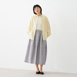 MUJI無印良品 女式汉麻水洗茧形半身裙