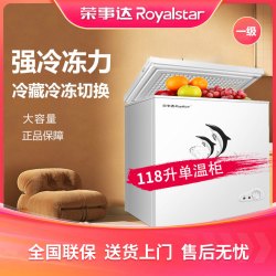 荣事达 冰柜家用全冷冻型冷柜节能小型两用