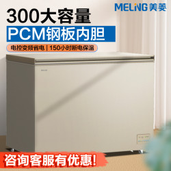 美菱 冰柜变频钢胆300/200/100家用单温双温减霜冷冻钢板内胆
