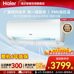 海尔 1.5匹新一级能效双排铜管蒸发器变频空调LDA