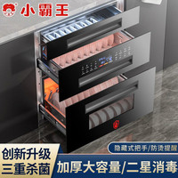 小霸王 家用嵌入式消毒柜小型紫外线烘干大容量碗筷消毒碗柜
