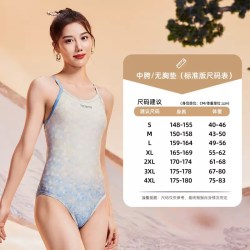 洲克 女款连体三角竞技训练泳衣