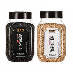 六必居 熟黑芝麻210g/熟白芝麻210g*2组合装