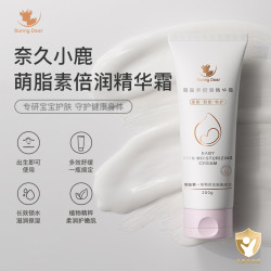 奈久小鹿萌脂素倍润精华霜 保湿滋润多效舒缓宝宝面霜身体乳200g
