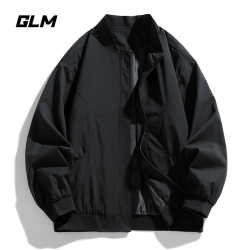 GLM 潮牌春季飞行服夹克男女同款棒球领秋冬情侣休闲潮流加棉外套