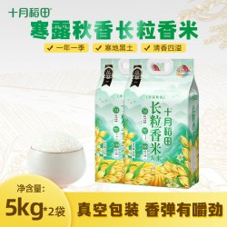 十月稻田 黑龙江长粒香大米 10斤
