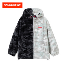 SPRAYGROUND 鲨鱼嘴秋冬加厚毛绒外套保暖休闲宽松情侣HD WE041110