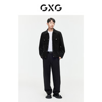 GXG 男装满身压花质感PU皮夹克春季轻奢痞帅男装G24D213020