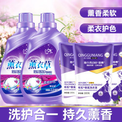 青姑娘 薰衣草香气洗衣液香味持久留香深层洁净去污去渍无磷家庭装