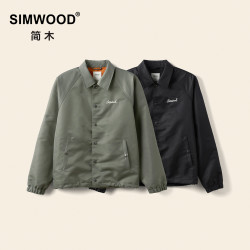 简木 轻工装刺绣休闲翻领教练夹克外套男SO130320