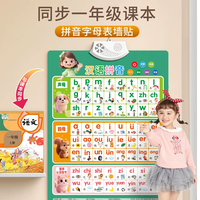 汉语拼音26个字母读法表墙贴一年级拼读训练音节学习神器有声挂图