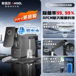 安吉尔 净水器家用厨房自来水过滤直饮机玉龙典藏版max1200G双出水