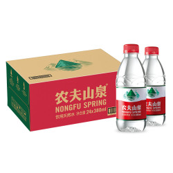 农夫山泉 饮用天然水380ml*24瓶箱装&塑膜随机发货