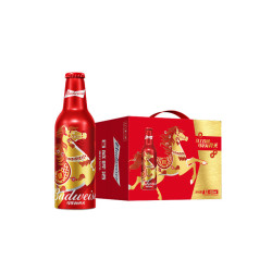 百威 经典铝瓶拉格啤酒355ml*12瓶9.7°P铝罐整箱装批发