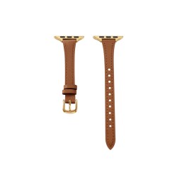 iSeriseWatch 适用苹果手表s11表带iWatchs10新款马蹄扣小蛮腰牛皮真皮表带apple watchs9夏细款s8透气SE高级
