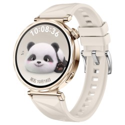 匠戴 适用华为gt5表带冰晶紫gt6夏季新款gt4智能运动gt5pro女生腕带watch5冰晶纹硅胶手表带41mm原装按压式女款