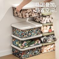 禧天龙 加厚透明储物盒10升35.7*26*15.4cm 10L三个装