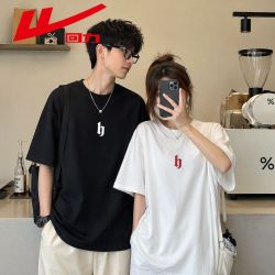 回力 男女短袖情侣款宽松休闲纯棉T恤