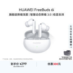 华为 FreeBuds 6i 入耳式真无线动圈蓝牙耳机 天际白
