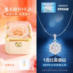 东方佳人 今日好价   999纯银莫桑钻雪花吊坠