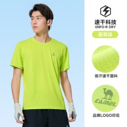 骆驼 速干T恤 男款 100%聚酯纤维 黑色 M