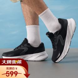 斯凯奇 男鞋跑步鞋网布透气记忆鞋垫回弹耐磨减震运动慢跑训 232838-BLK 42.5