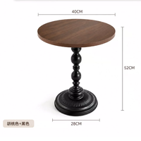 凯宾耐特 胡桃木茶几小圆桌