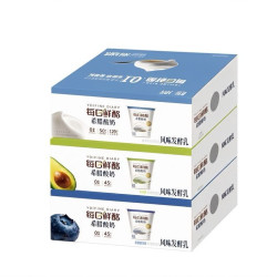 蒙牛 每日鲜酪希腊酸奶混合100g*18杯（每口味6杯）