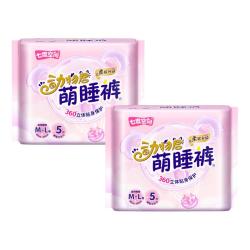 七度空间 动物君萌睡裤 M-L码 10条 裤型卫生巾