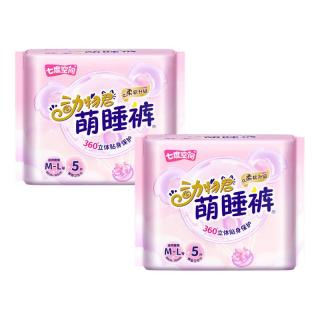 七度空间 动物君萌睡裤 M-L码 10条 裤型卫生巾