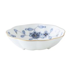 Narumi 9682-565 小盘 米兰 9厘米 蓝色 花卉 梅花 厚脸皮 小盘子 豆盘 日本制造 礼品盒