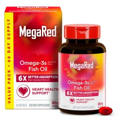 MegaRed 6倍吸收Omega-3深海鱼油软胶囊 800mg 80粒