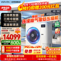 华凌 中央空调一拖三多联机一级能效三排铜管变频省电轻音二室一厅90㎡ MJZ-125W-X6-HL