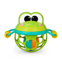 Baby Einstein 美国小小爱因斯坦 青蛙奥波球 婴儿手抓摇铃球 可啃咬洞洞软球 青蛙款