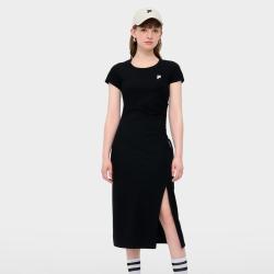 FILA FUSION系列女装连衣裙女士针织修身长款连衣裙