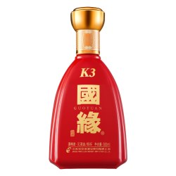 今世缘 国缘k3纯粮食白酒500ml*1瓶42度柔雅型婚礼宴席酒