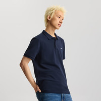 Lee 经典翻领小Logo徽标男复古撞色短袖polo衫