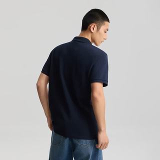 Lee 经典翻领小Logo徽标复古撞色短袖polo衫 藏青色 M