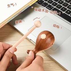 木易 木鱼敲静心解压玩具桌面摆件办公室好物生日乔迁礼物送朋友 木鱼-小木鲸鱼