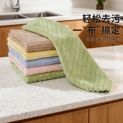 哔哩芭啦 抹布吸水洗碗刷碗厨房专用不易掉毛不易沾油毛巾5条擦桌子百洁布
