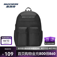 斯凯奇 双肩包登山男女背包防泼水大容量旅游通勤书包L225U146