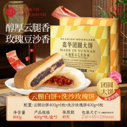 嘉华食品 嘉华大月饼云南特产传统火腿豆沙月饼老式中秋送礼盒装