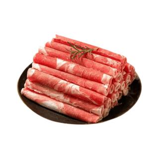 合钦 鲜原切牛肉卷肥羊卷0添加草原散养新鲜牛羊肉肉火锅烤肉食材 原切肥羊卷4斤