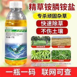 新安优选鹰大将10%精草铵膦铵盐1kg不伤土壤牛筋草灭生除草剂正品
