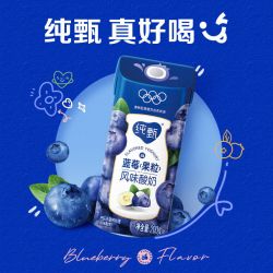 纯甄 蒙牛纯甄草莓/蓝莓/芒果/黄桃果粒风味酸奶200g*10盒*1箱
