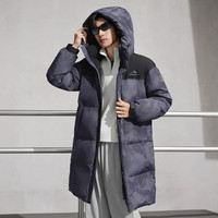 波司登 户外系列 男女款连帽长款保暖纯色羽绒服 B250246320 （90绒）