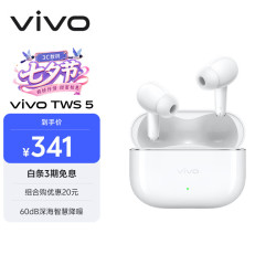 vivo TWS 5 入耳式真无线蓝牙耳机 简单白 Type-C