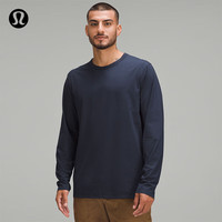 lululemon 丨Fundamental™ 男士长袖 T 恤速干 LM3CZRS 深海蓝黑 XS