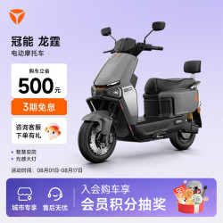 雅迪 冠能龙霆70-M 电动摩托车防盗智能电动车 颜色到店自选